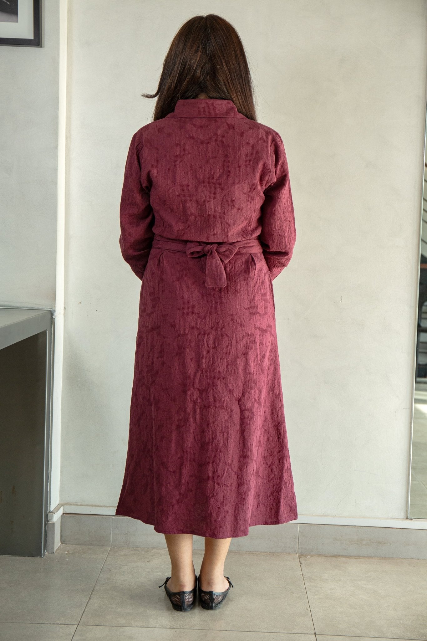 Embroidered Long Dress - CHEC