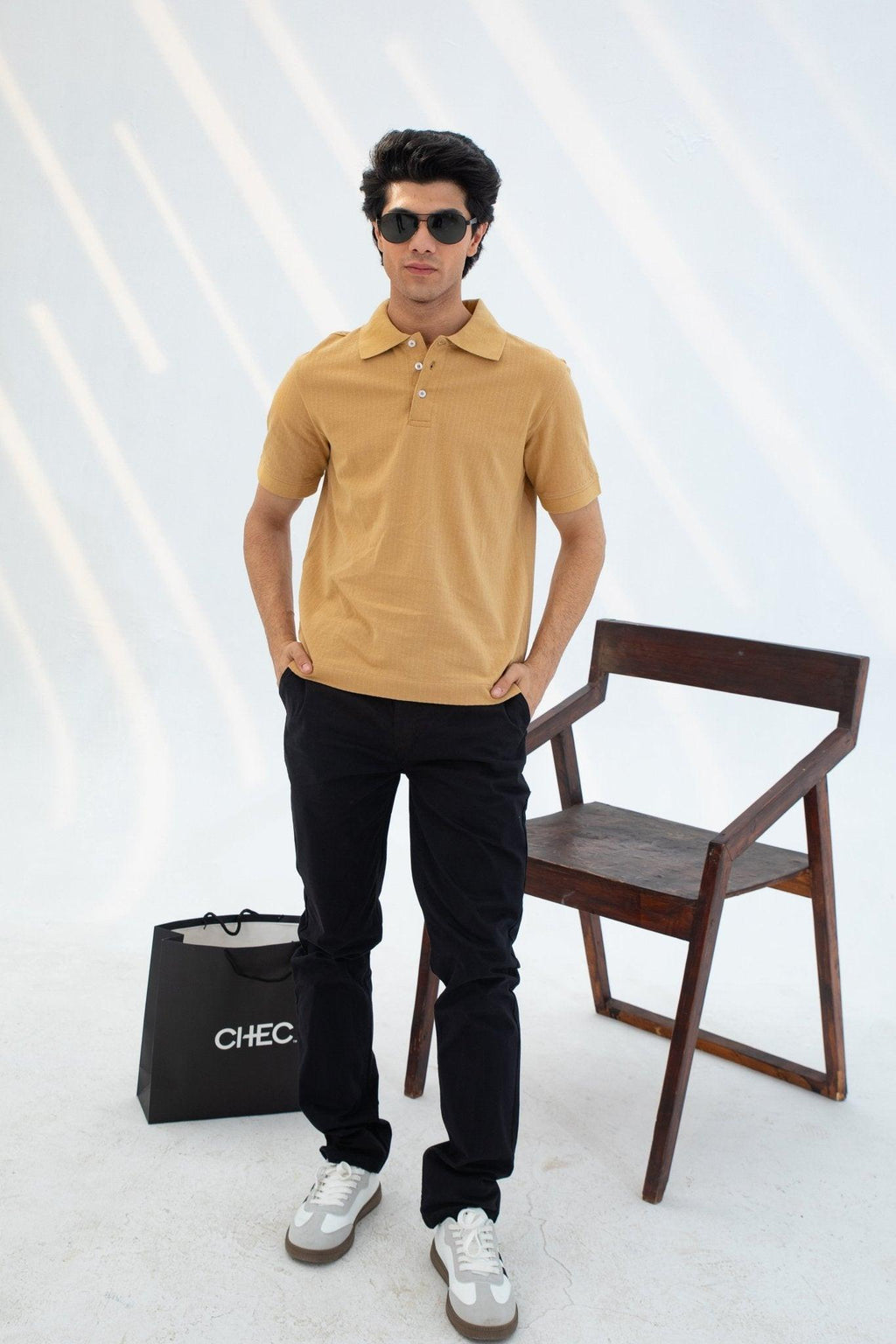 Jacquard Polo Shirt - CHEC