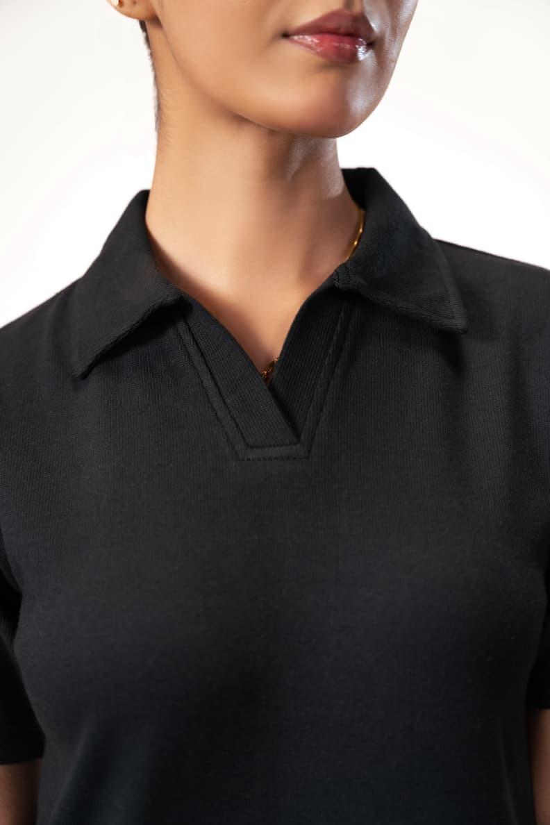 JOHNY COLALR DRESS - CHEC