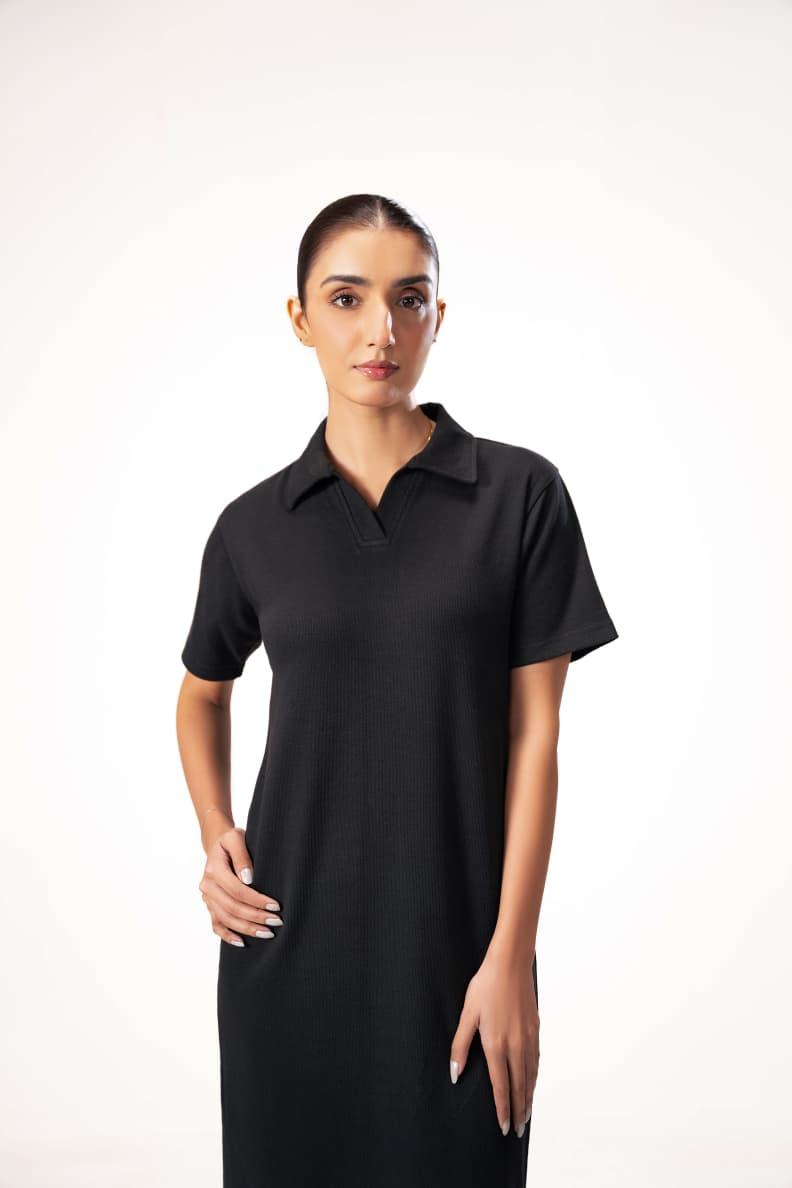 JOHNY COLALR DRESS - CHEC