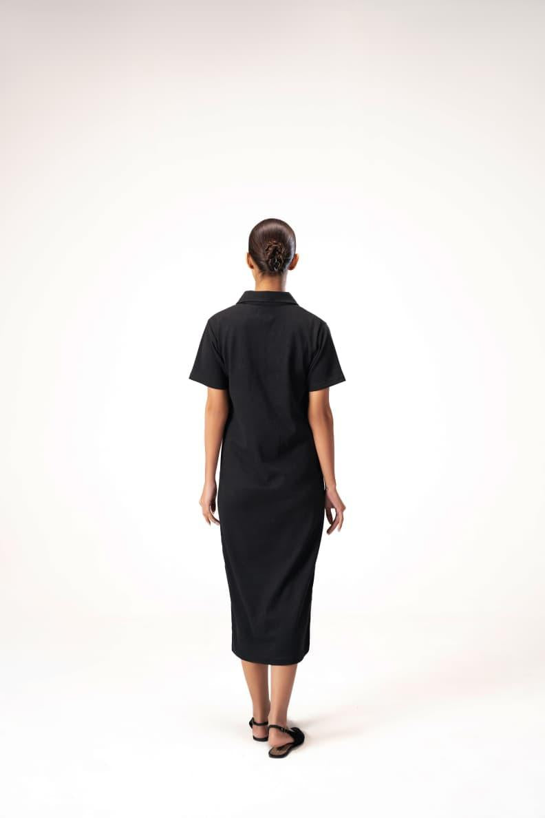 JOHNY COLALR DRESS - CHEC