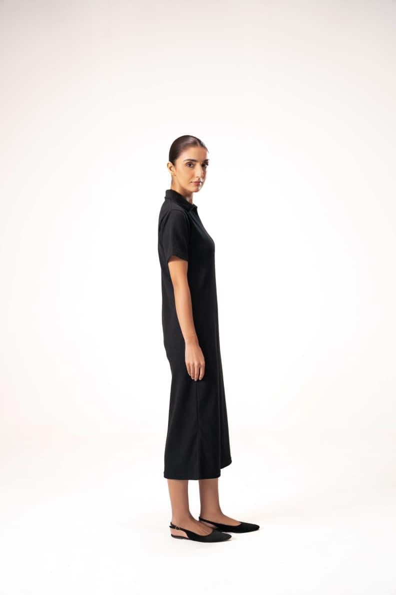 JOHNY COLALR DRESS - CHEC