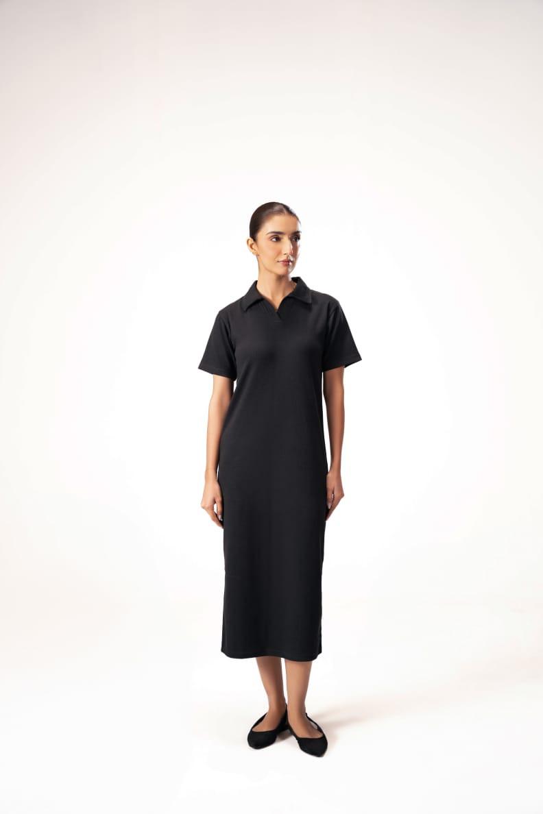 JOHNY COLALR DRESS - CHEC