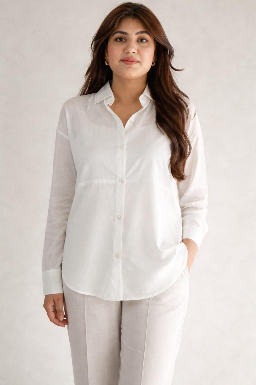 Linen Blend Shirt.