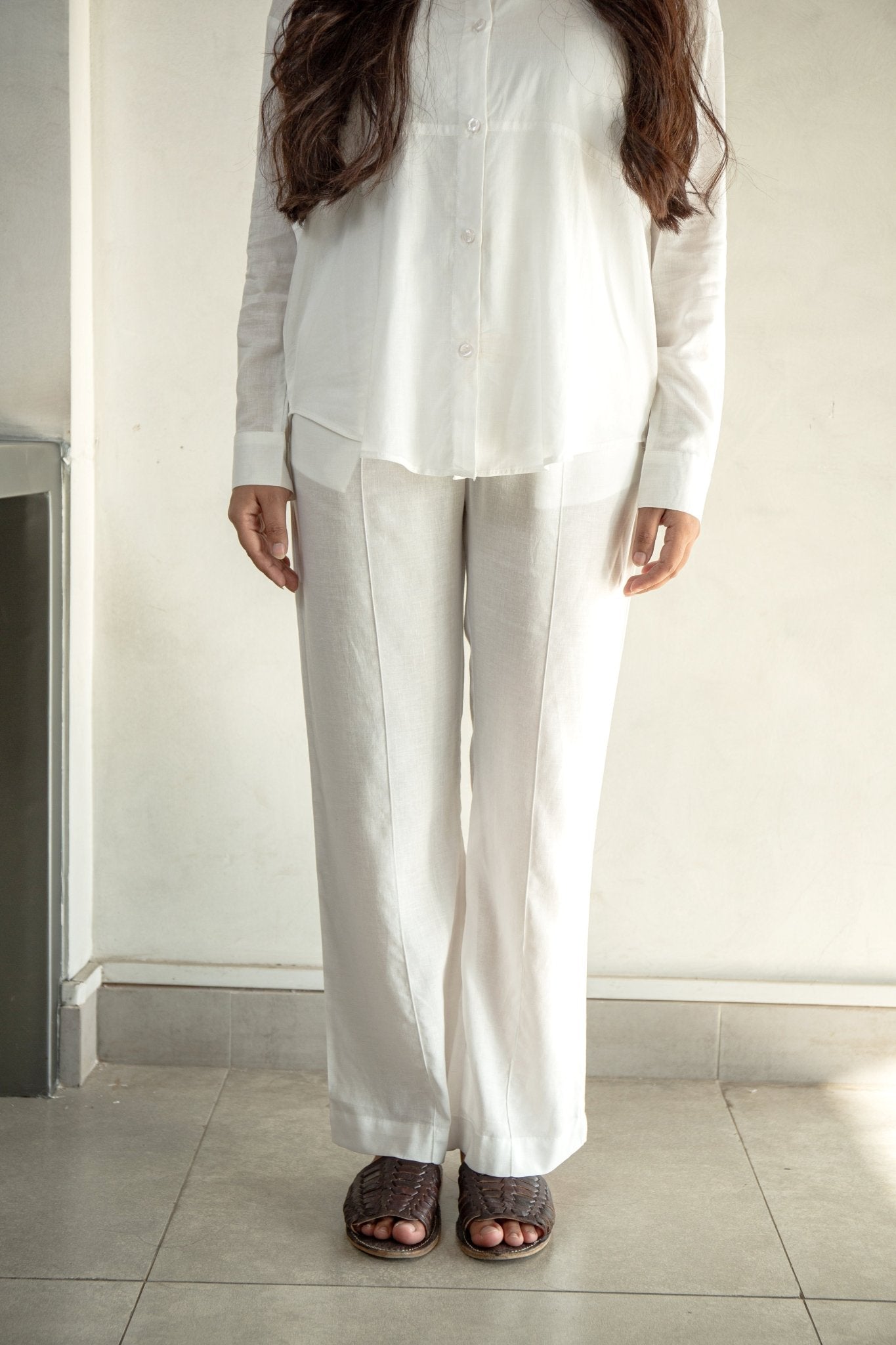 Linen Blend Trouser - CHEC