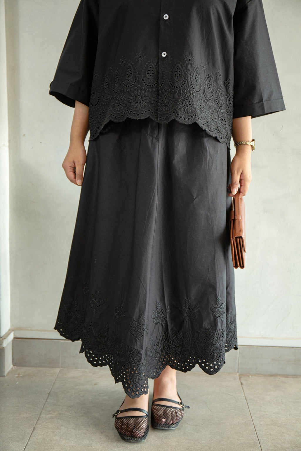 Midi Embroidered skirt - CHEC