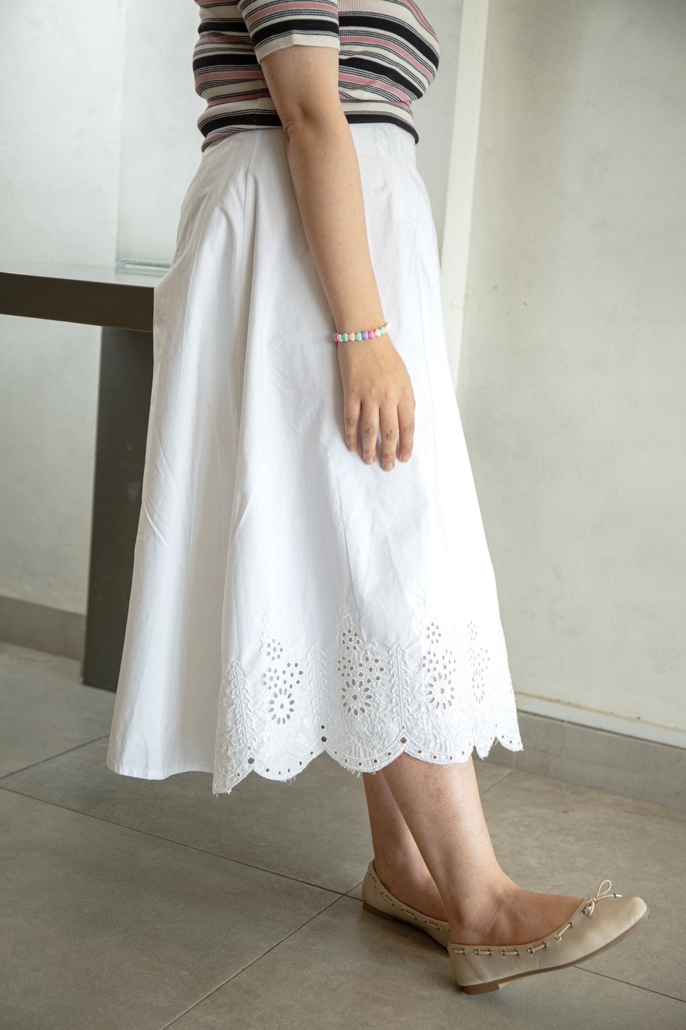Midi Embroidered skirt - CHEC