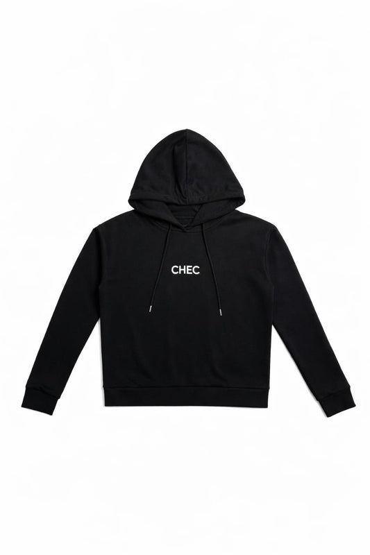 Off Duty Loungewear Set Black Hoodie Flat Lay Front View Black