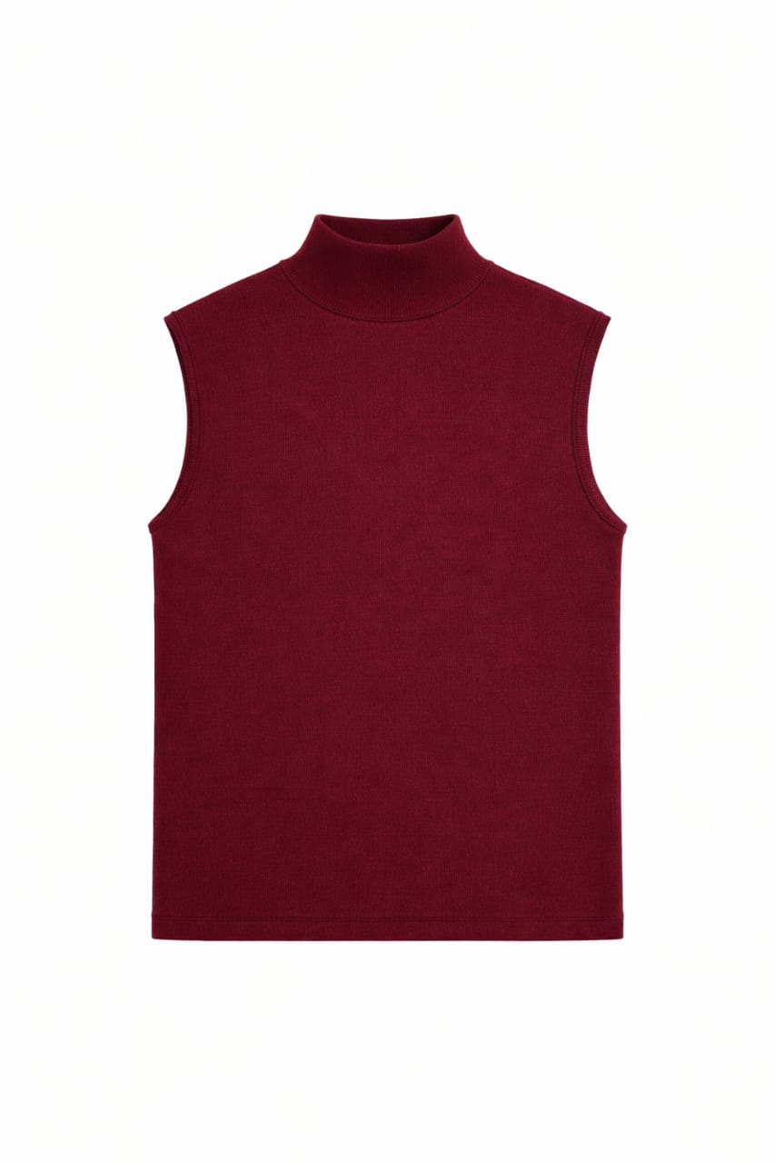 Opal Sleeveless Top Maroon Flatlay Burgundy