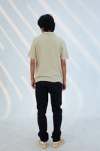 Placket Zip Jacquard Polo Shirt - CHEC