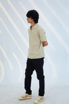 Placket Zip Jacquard Polo Shirt - CHEC