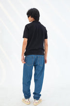 Placket Zip Jacquard Polo Shirt - CHEC