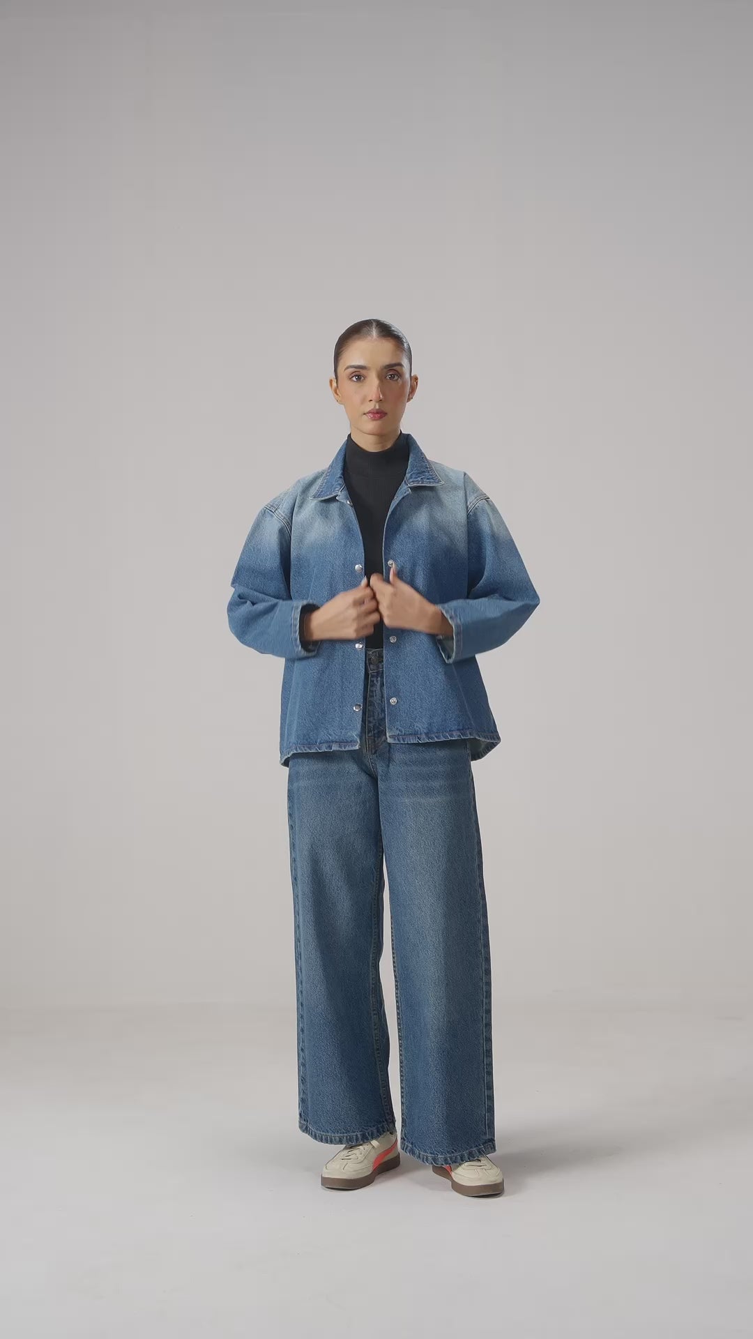 Denim Blouson jacket.