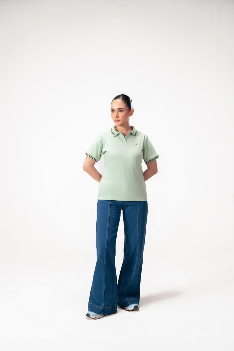 RETRO FLARED JEANS - CHEC