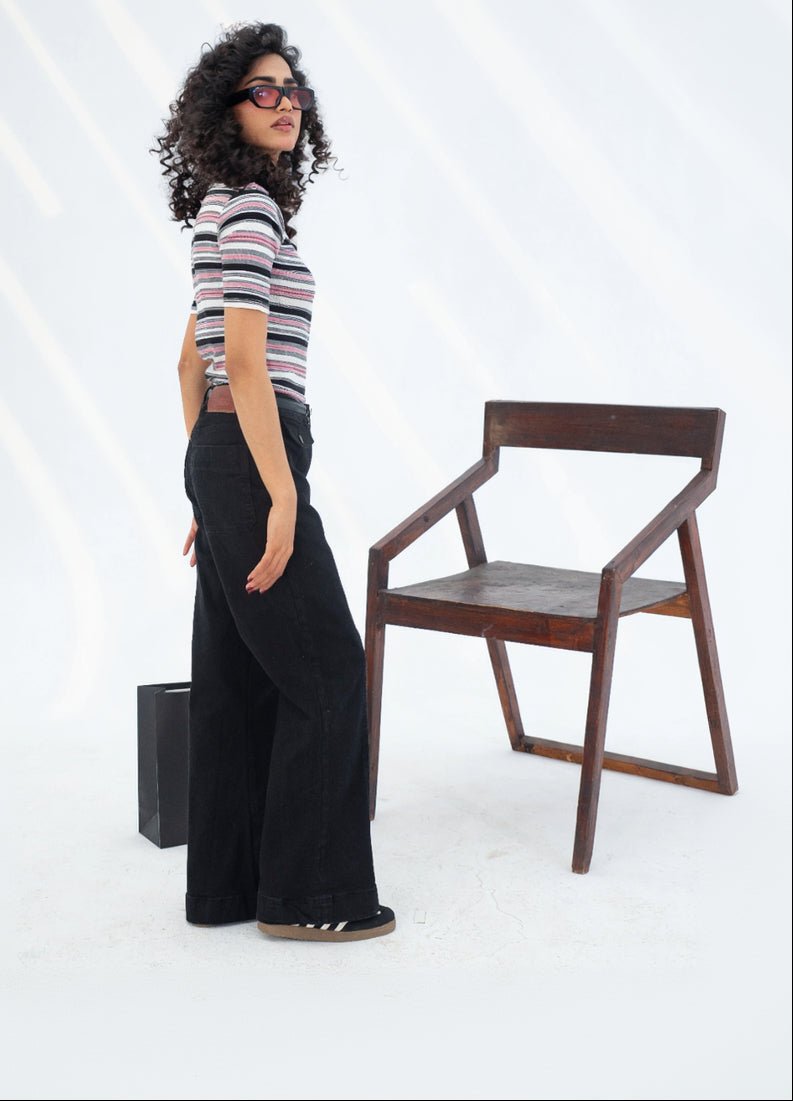 RETRO FLARED JEANS - CHEC