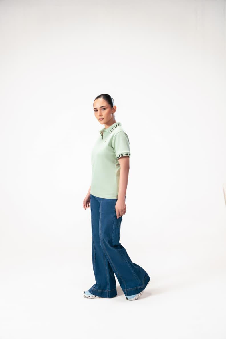 RETRO FLARED JEANS - CHEC