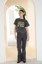 RETRO FLARED JEANS - CHEC