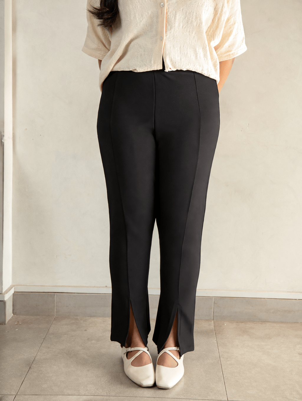 Split Front Fitted Pant - CHEC