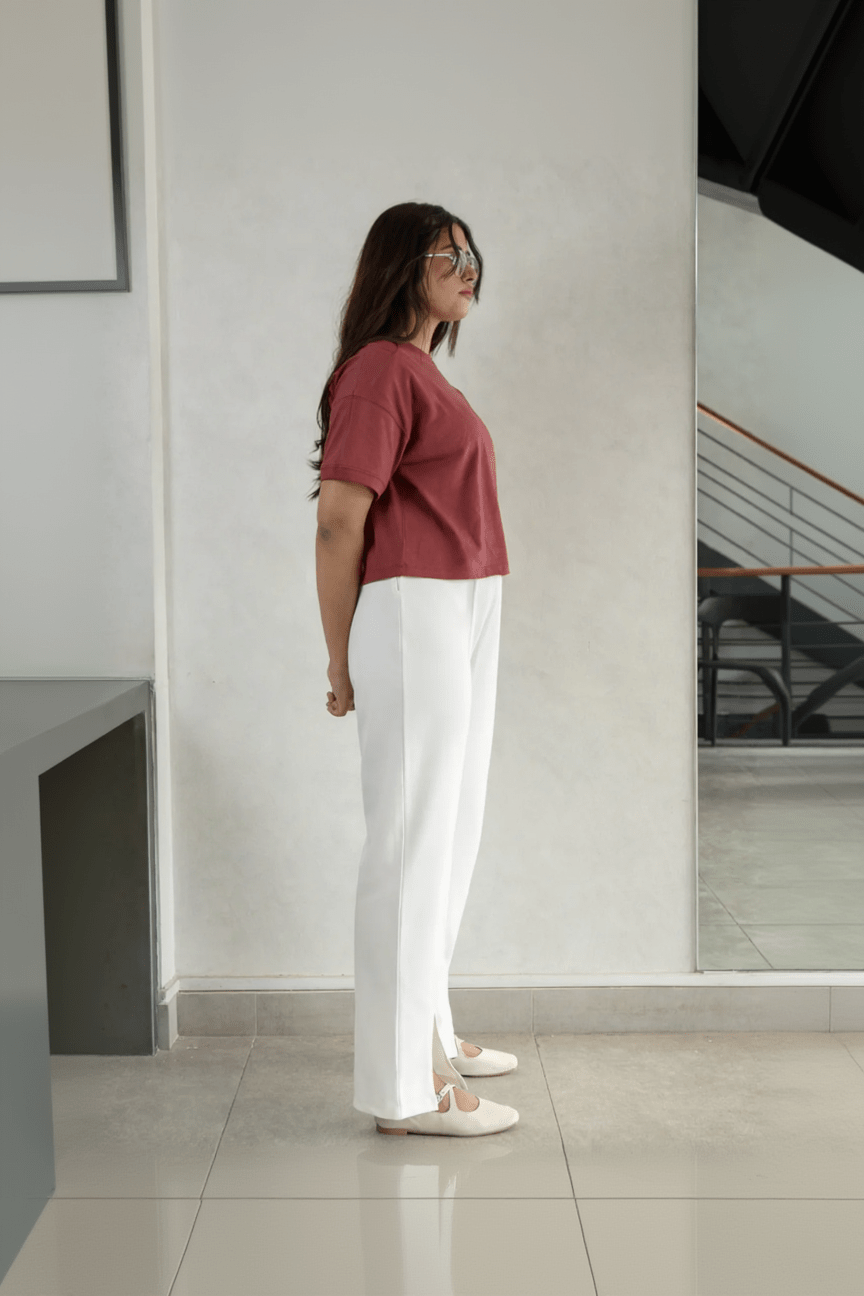 Split Front Fitted Pant - CHEC