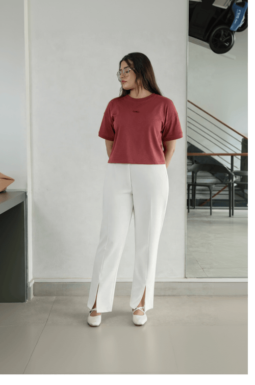 Split Front Fitted Pant