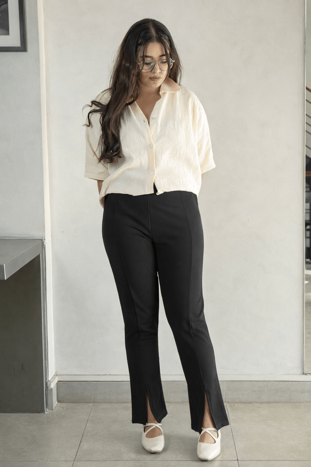 Split Front Fitted Pant - CHEC