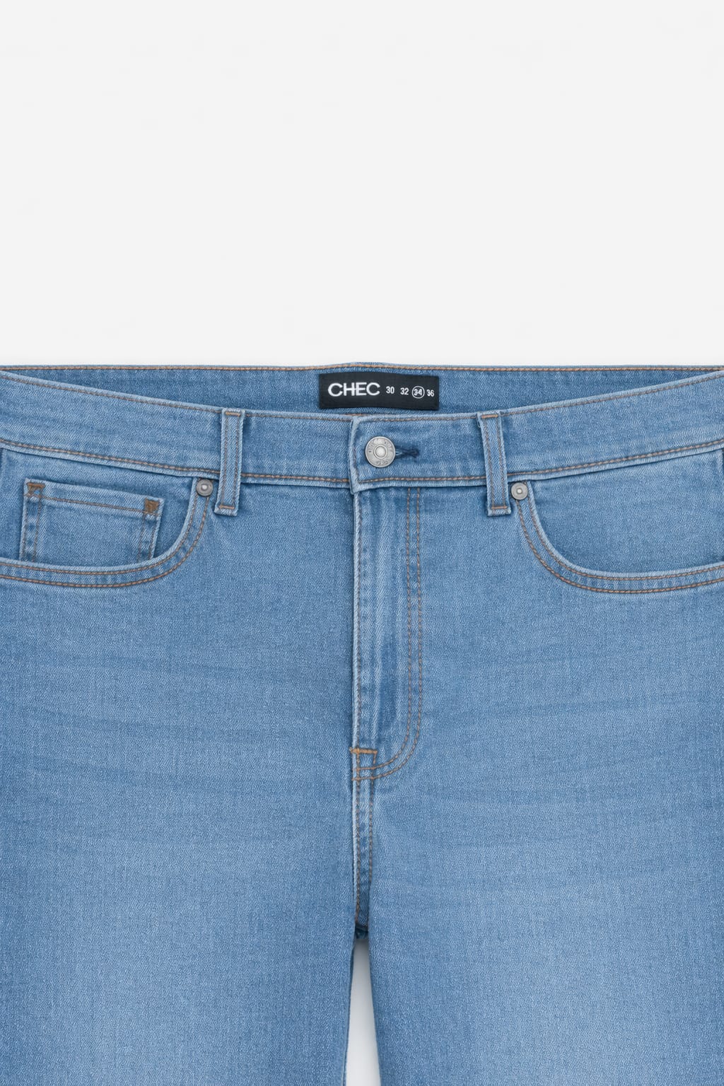 Straight Fit Jeans Light Blue Closeup Light Blue Denim