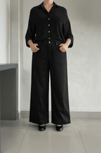 Wide Leg High Rise Jeans - CHEC
