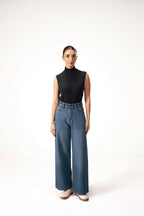 Wide Leg High - Rise Jeans - CHEC