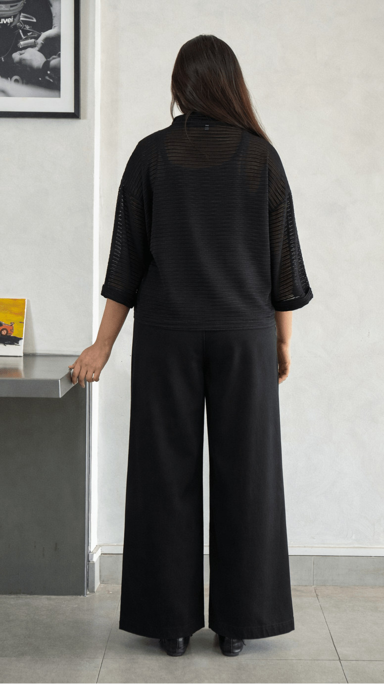 Wide Leg High Rise Jeans - CHEC